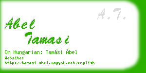 abel tamasi business card