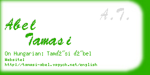 abel tamasi business card